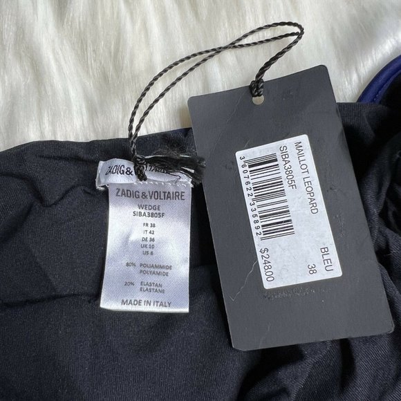 Zadig & Voltaire Size 38 / US 6 Maillot Leopard One Piece Swimsuit - Picture 6 of 11